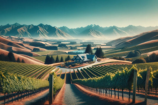 Ein Weinberg in Neuseeland