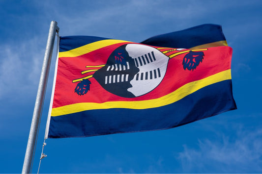 Wehende Flagge von Eswatini